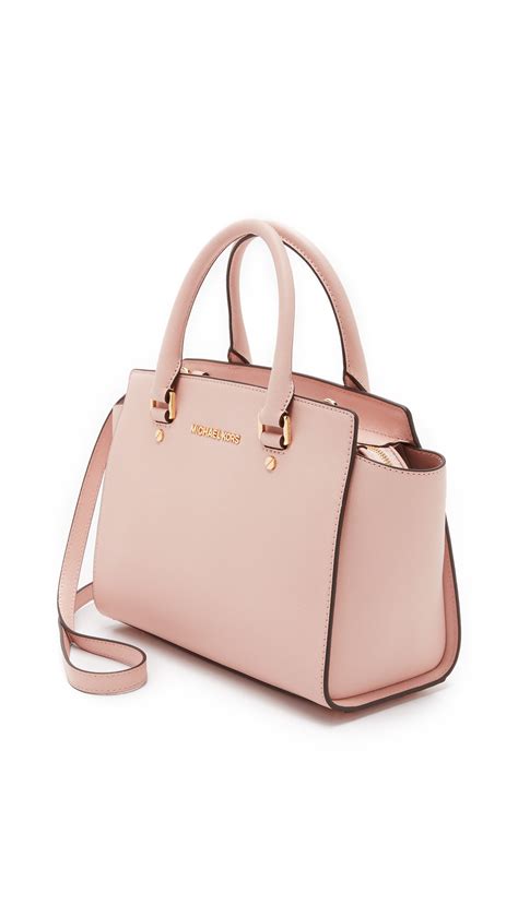 michael kors selma medium leather satchel ultra pink|MICHAEL Michael Kors Selma Medium Satchel (Pale Pink).